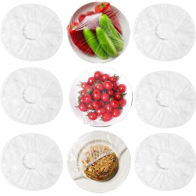 200个保鲜袋 饭菜塑料碗盖，可拉伸，直接覆盖食品
