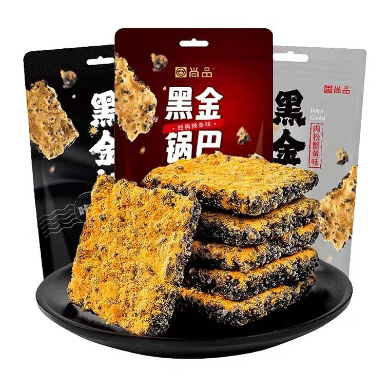 Black Gold Potpourri, Crabmeat Flavor, Crackers, Netflix Snacks 108 g