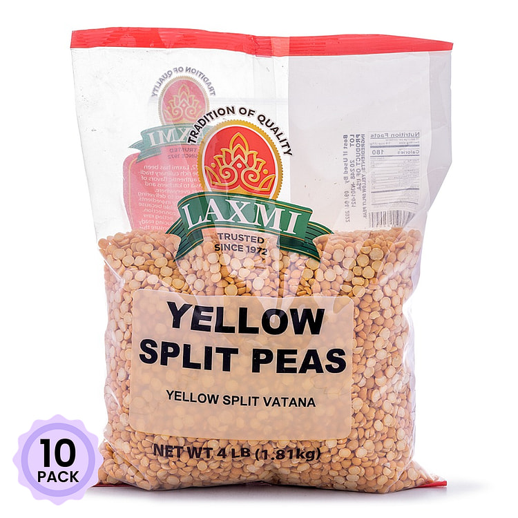 Laxmi Yellow Split Peas 4 lb*10 pack