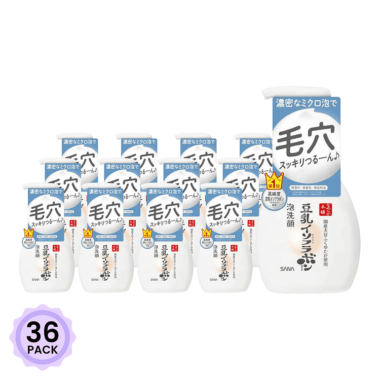 日本 Sana 豆乳美肌本铺美白保湿泡沫洁面慕斯 200 毫升*36 包