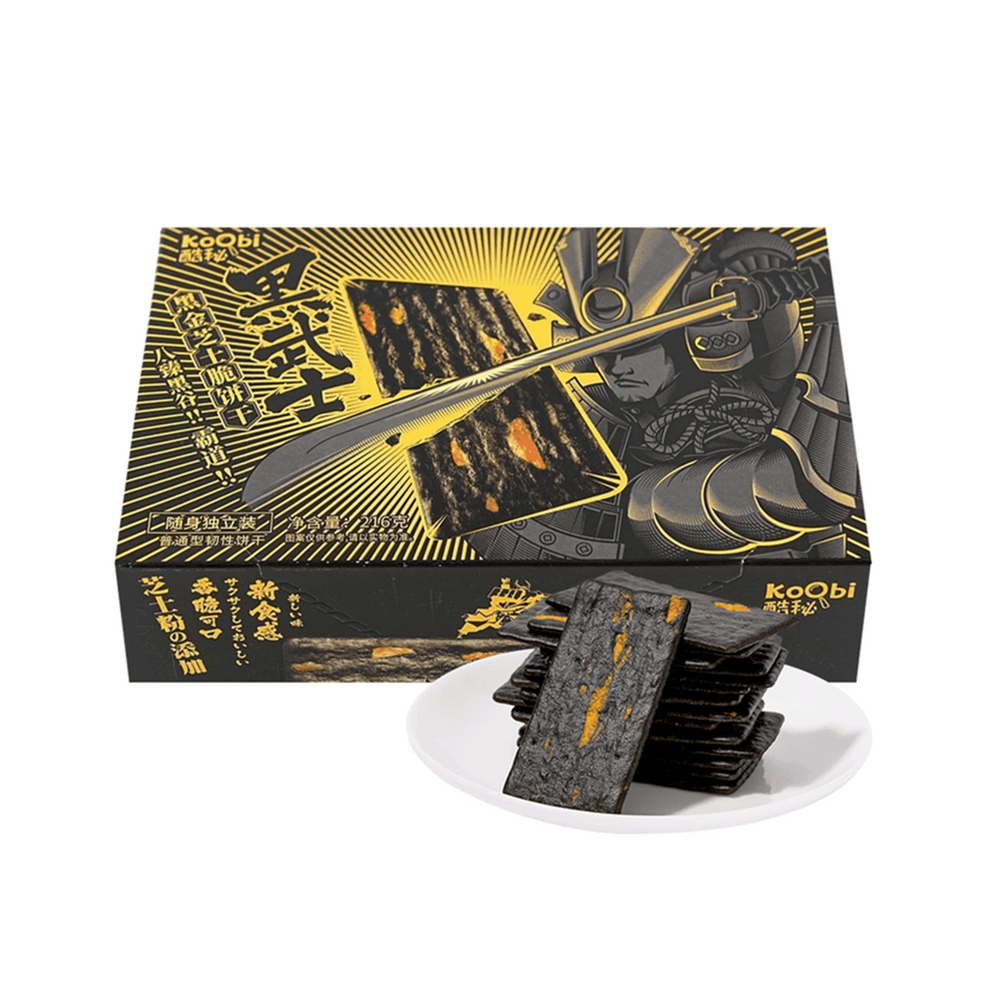 Koobi Cheese Crisp Crackers Black Samurai Rock 216 g