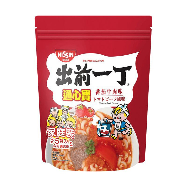 NISSIN Macaroni Tomato Beef Flv 450g 1 each