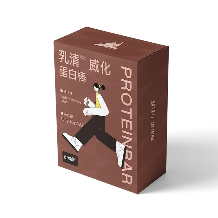 日加泰 黑巧口味浓香可可乳清蛋白棒威化饼干代餐9包