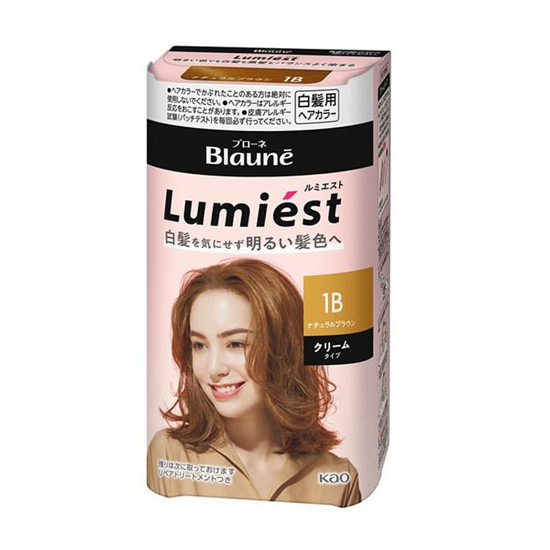 KAO Blaune Lumiest hair dye 1B light brown 1 each