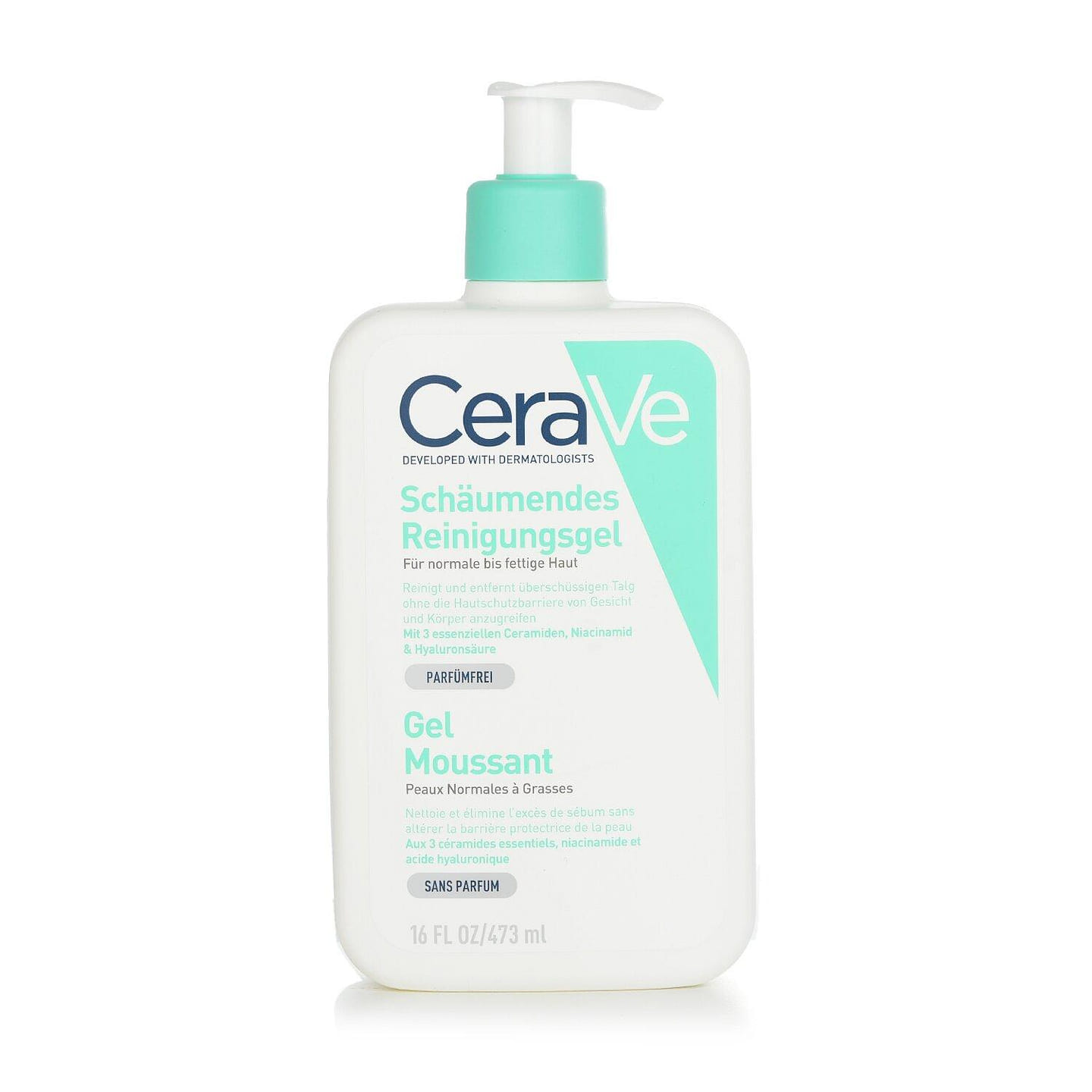 CeraVe Foaming Facial Cleanser for Normal to Oily Skin 473ml/16oz 473 ml