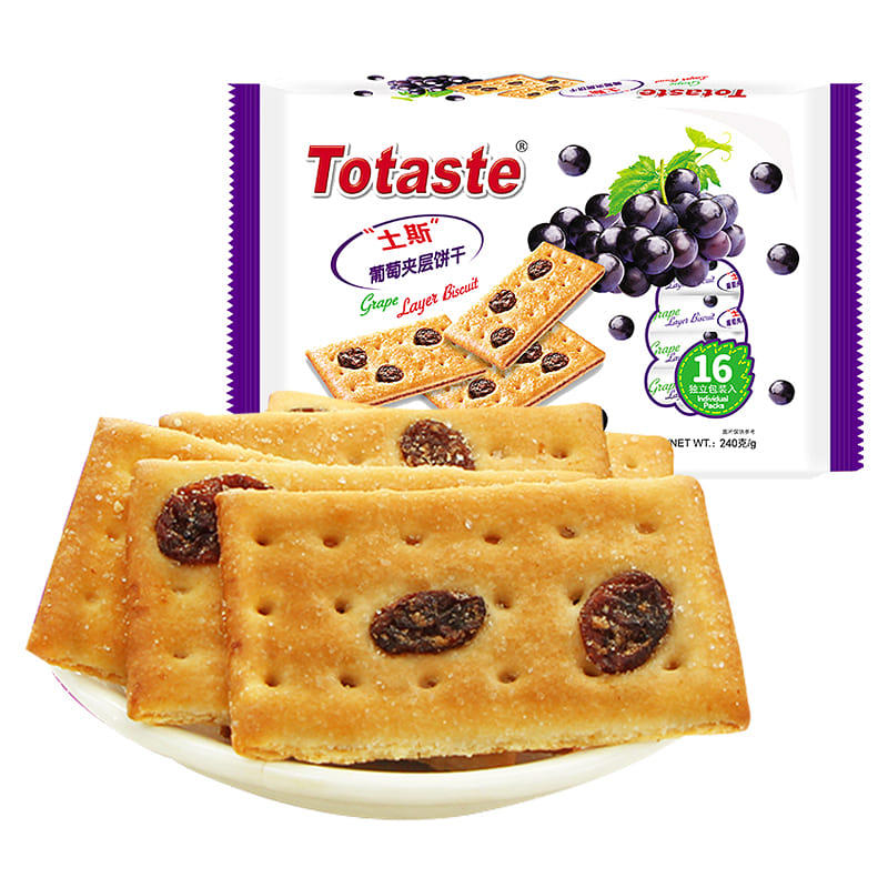 Totaste grape sandwich crispy 240g * 1 bag 240 g