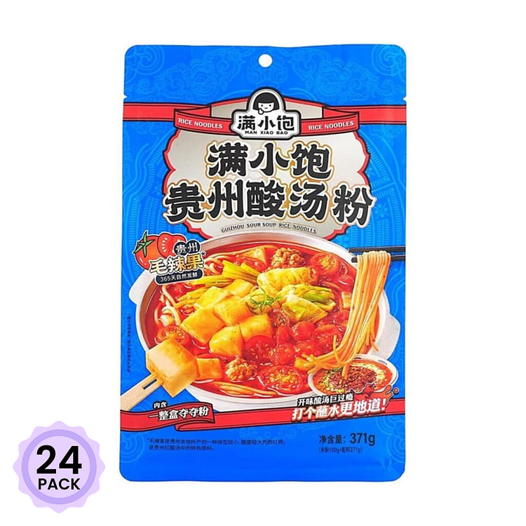 Man Xiao Bao Guizhou Sour Soup Noodle 371 g*24 pack
