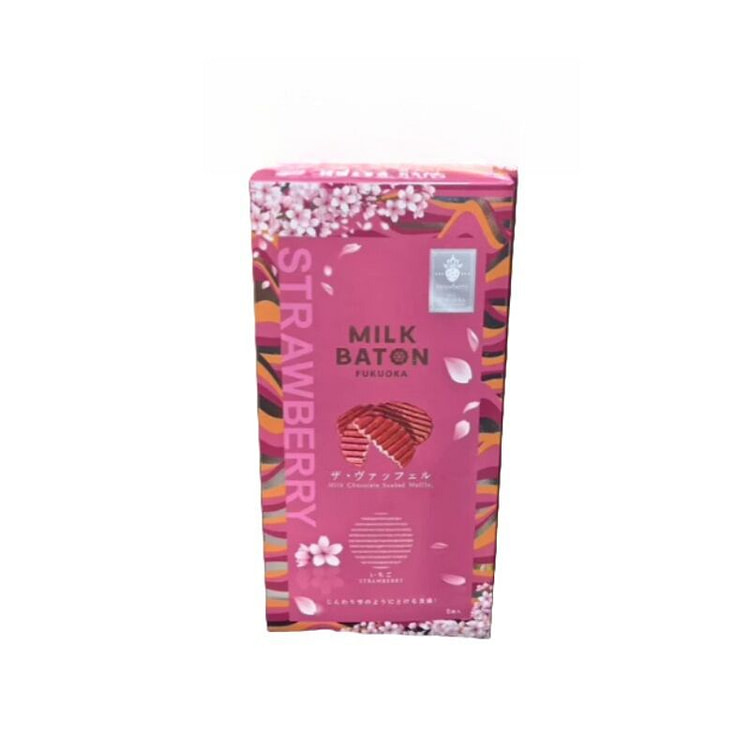 MILKBATON数量限定草莓味波纹华夫饼干5枚装