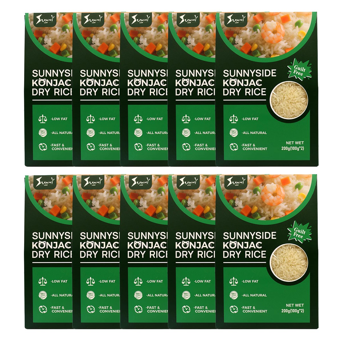 Sunnyside Konjac Dry Rice 10 Pack 200 g*10 pack