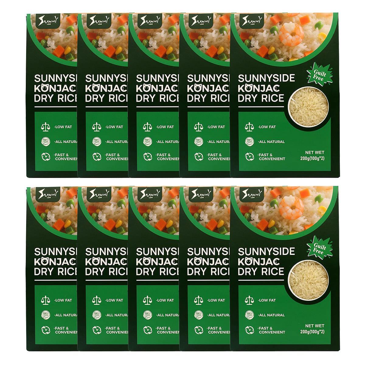 Sunnyside Konjac Dry Rice 10 Pack 200 g*10 pack