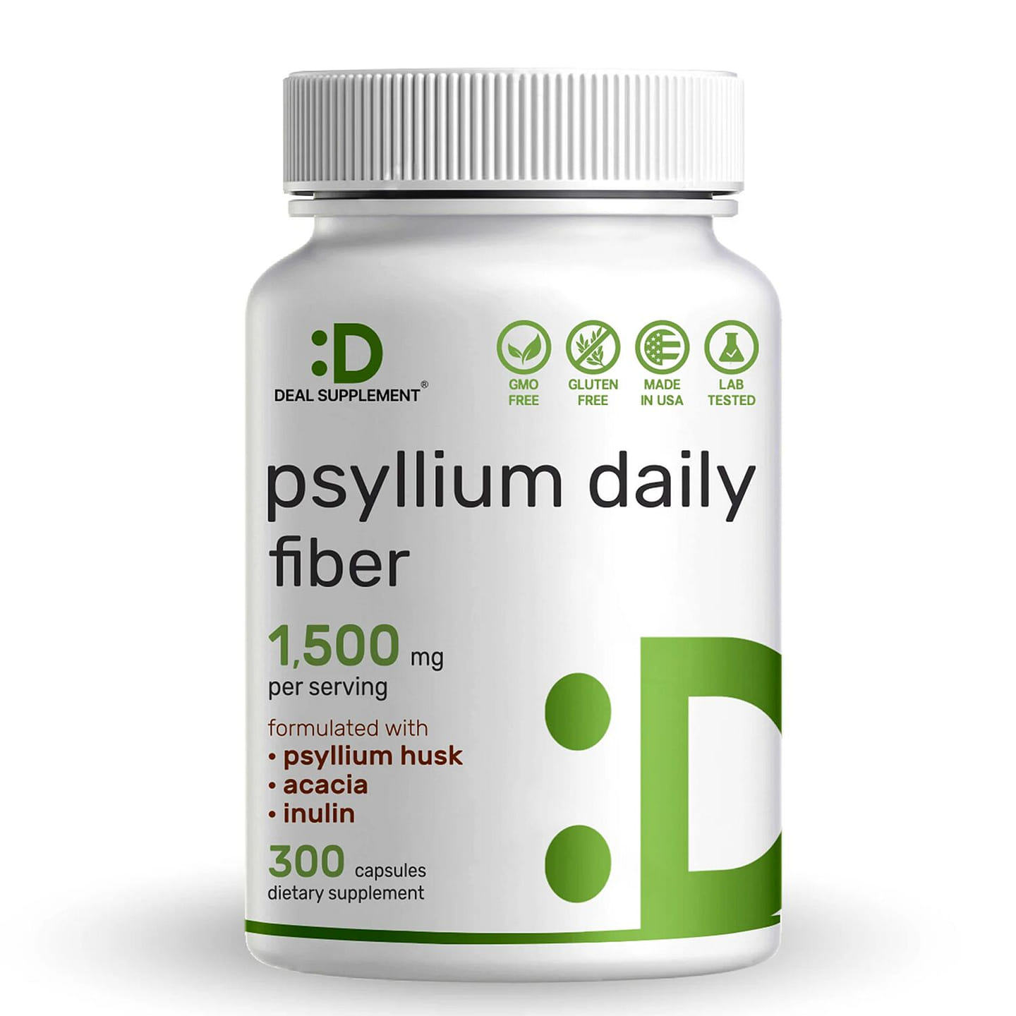 DS Psyllium Husk Fiber, 300 Capsules 1 bottle