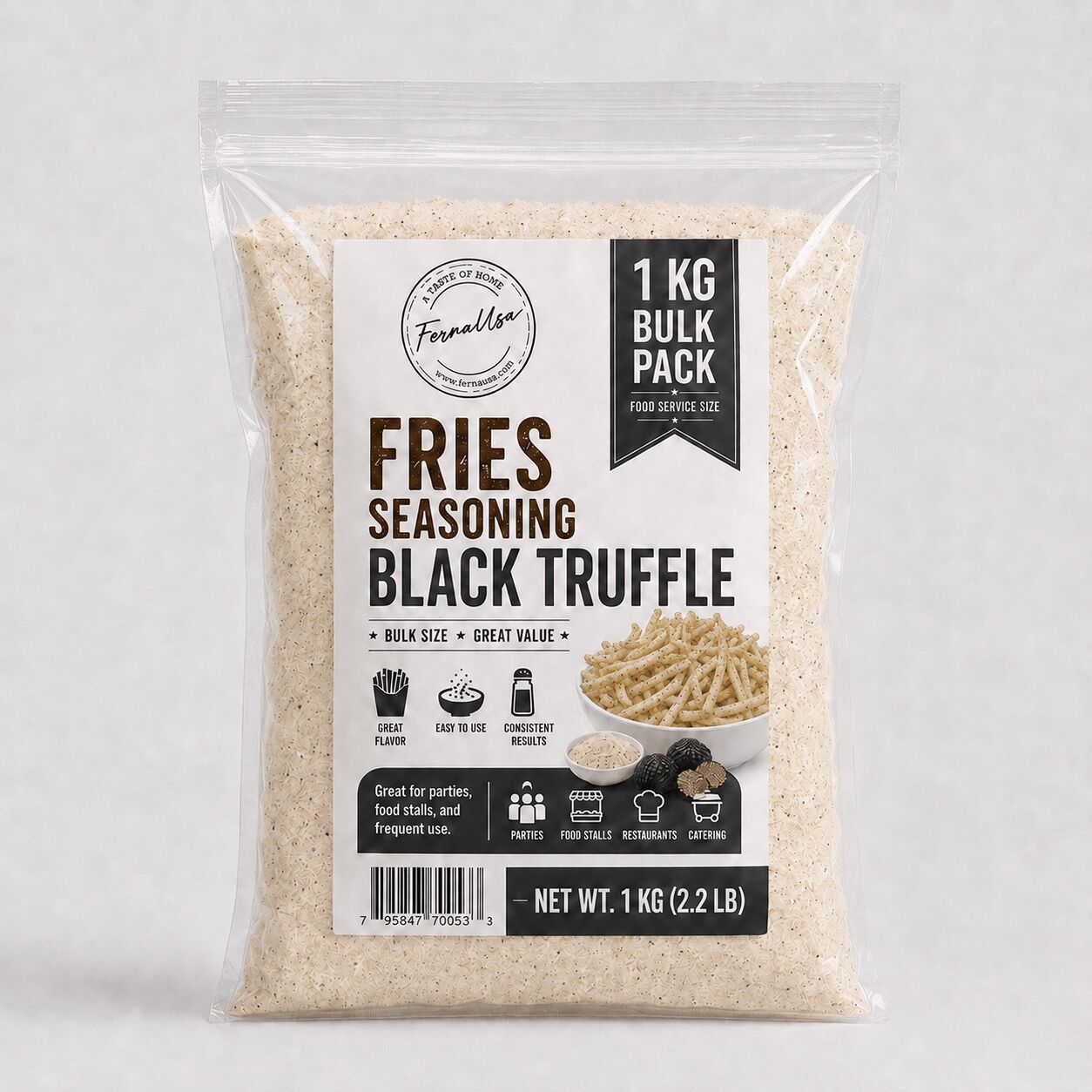 Ferna Filipino Fries Seasoning -Black Truffle 1KG 1000 g