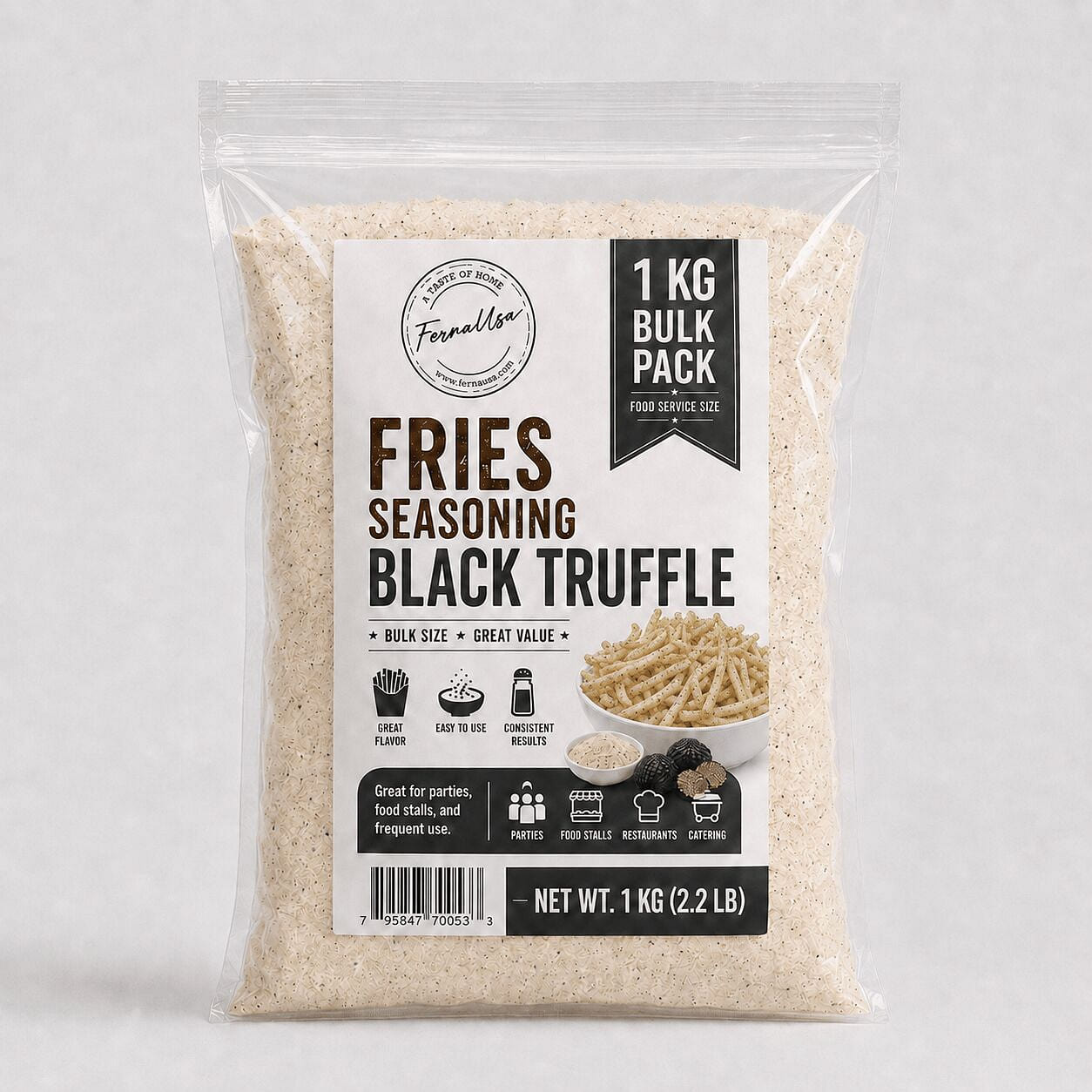 Ferna Filipino Fries Seasoning -Black Truffle 1KG 1000 g