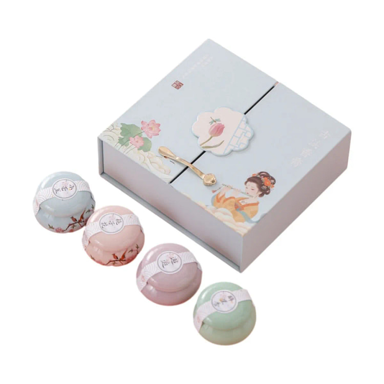 古风鸟语花香香膏礼盒 古法 陶瓷瓶 4款香 1 份