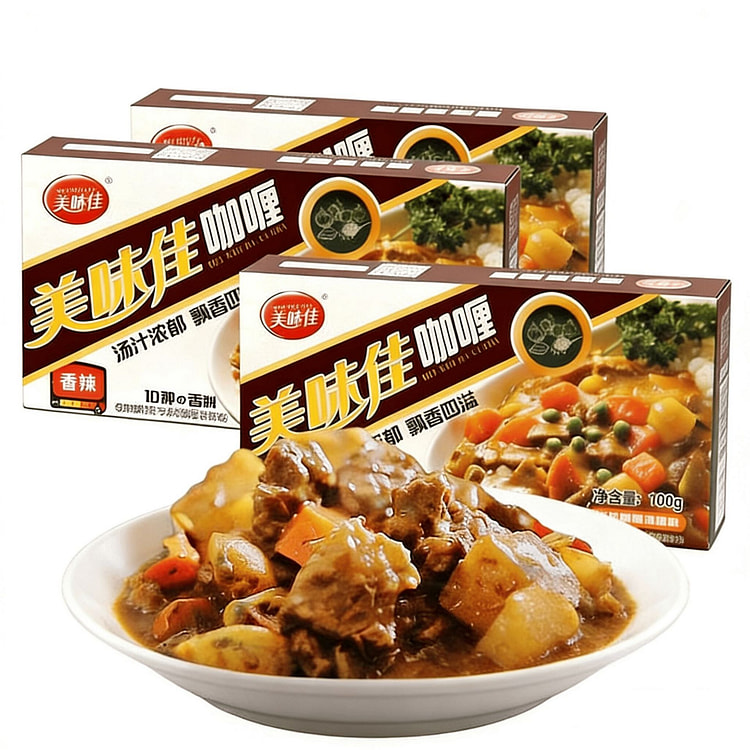 美味佳咖喱块家用正宗香辣日式速食饭咖喱酱调味料 100 克