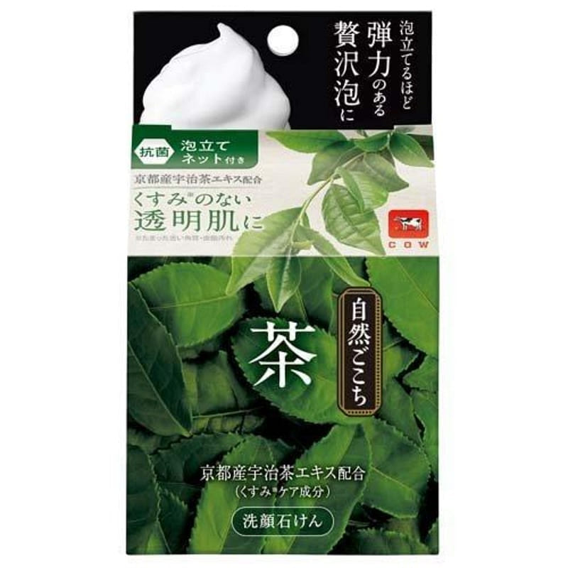 COW Brand Shizen Gokochi Tea Face-Washing Soap 1 each