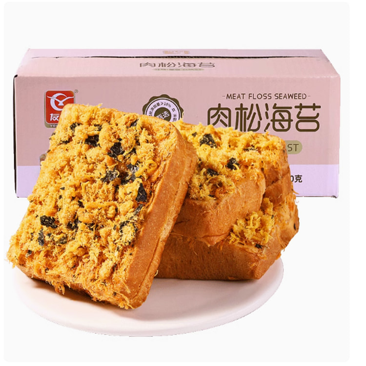 友臣海苔肉松吐司面包10 枚