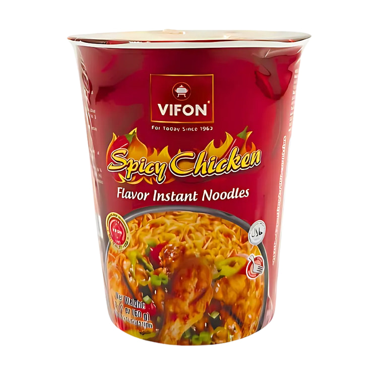 Vifon 辣味鸡肉味杯面 2.12 盎司 1 杯