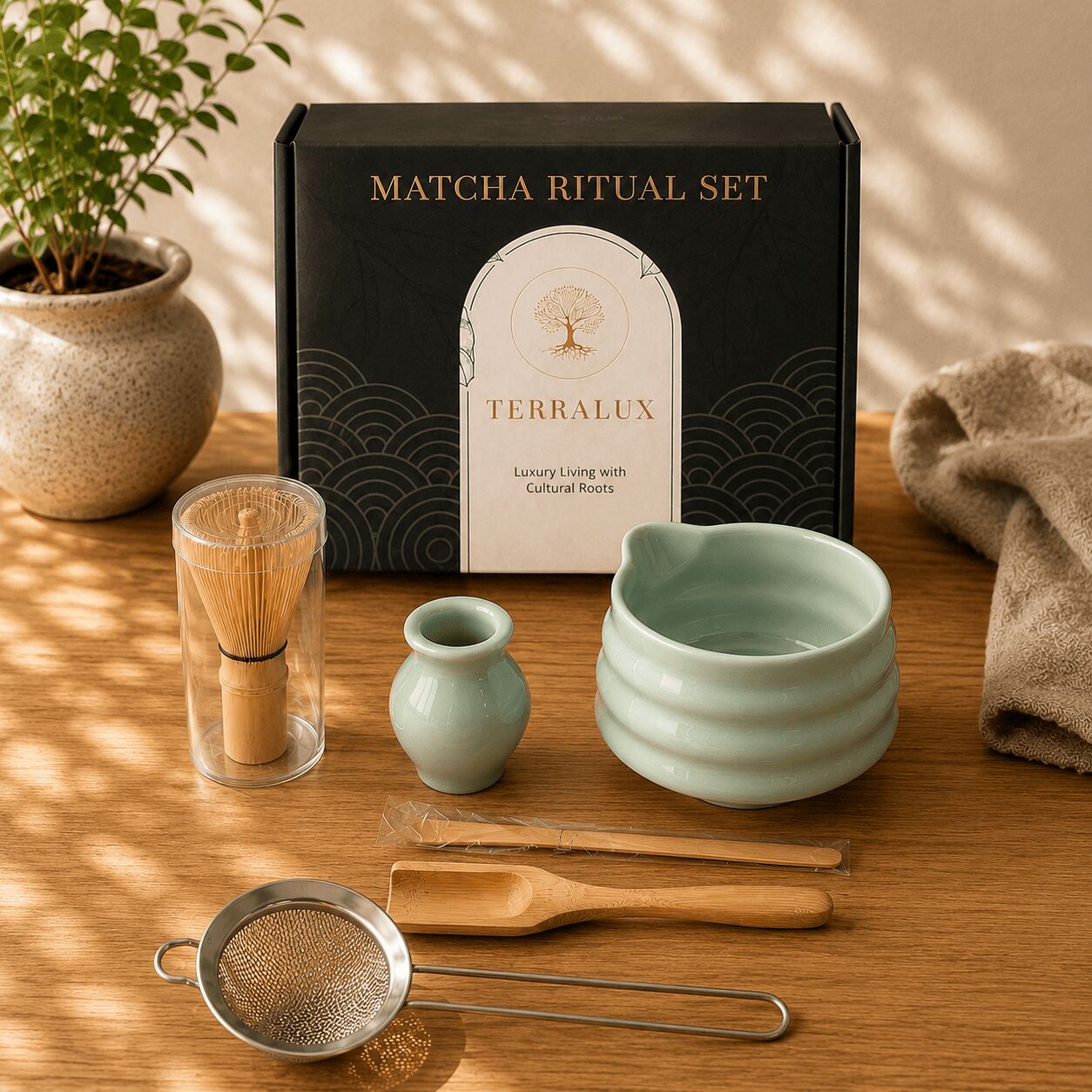 Get Japanese Matcha Ceremony Tool Gift Set 4 each Delivered | Weee