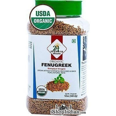 24 Mantra Organic Fenugreek Seed - 12 oz jar 12 oz