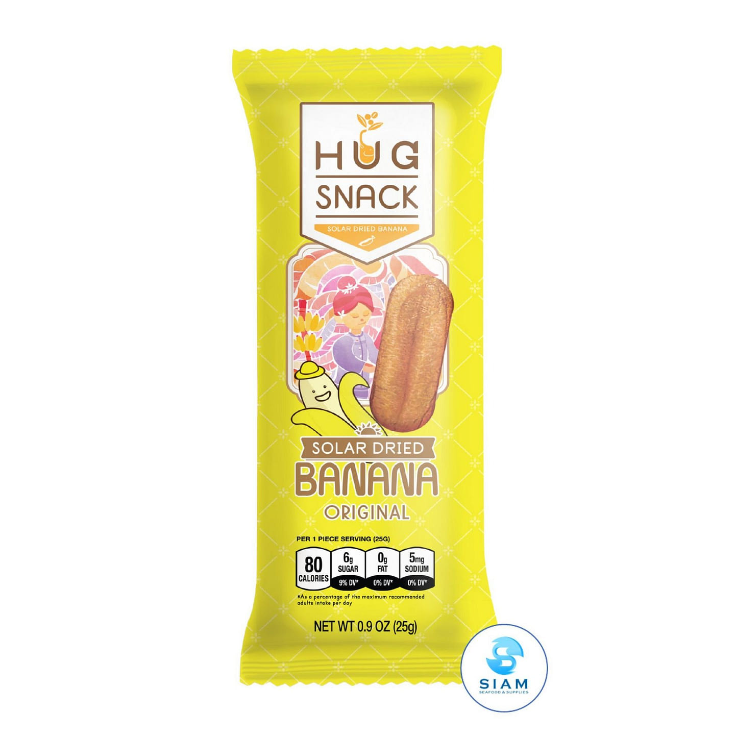 Hug Snack Solar Dried Banana Original 0.9 オンス