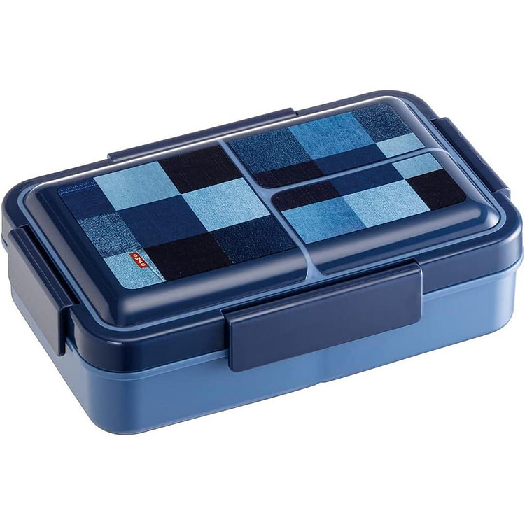 Skater Denim Plastic Bento Box 850ml