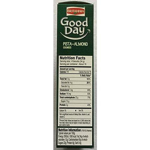 Britannia Good Day Pista Almond Cookies 21.2 oz
