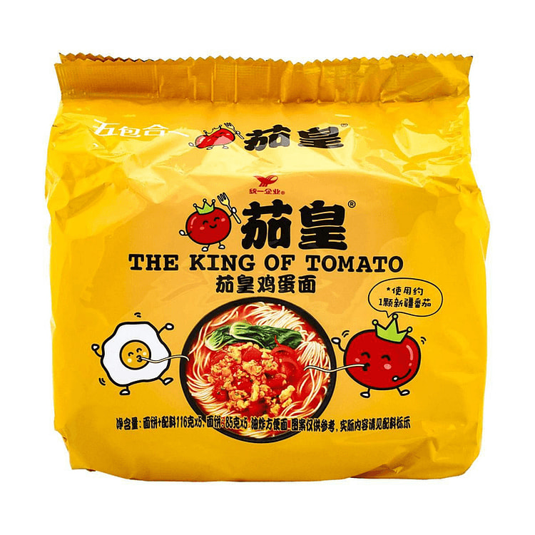 【中国直邮】统一 茄皇 番茄鸡蛋面 580g
