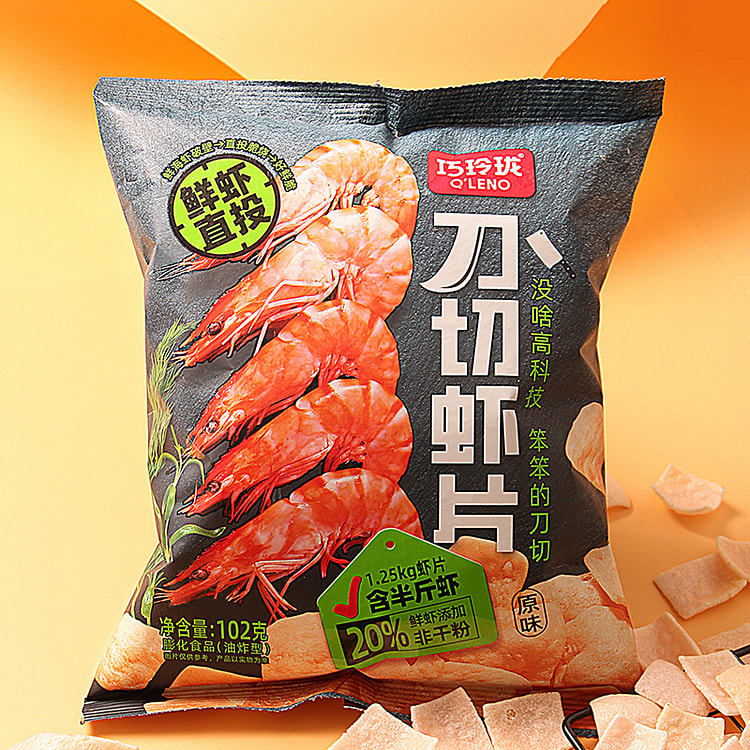 巧玲珑刀切虾片休闲食品小吃办公室解馋102g*1包