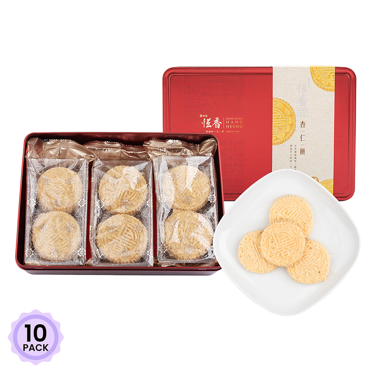 恒香老饼家 杏仁饼 12枚 360 克*10 包