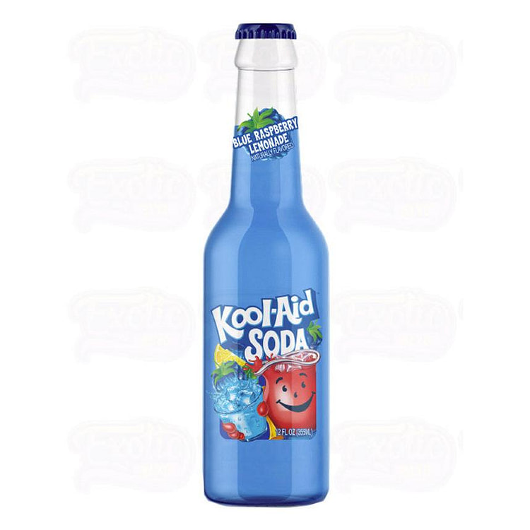 Kool Aid Blue Raspberry Lemonade 12oz Glass Bottle 1 each