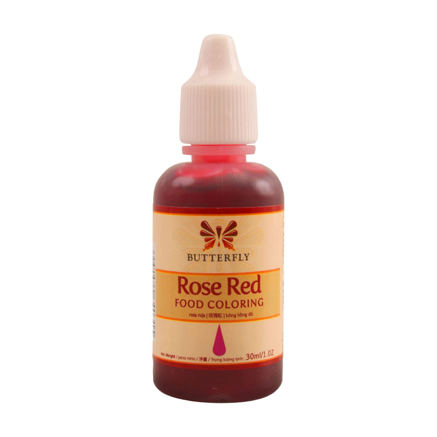Butterfly Coloring Rose Red 0.8oz – Pack of 12 0.8 fl.oz*12 pack
