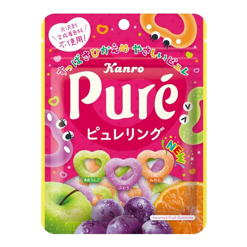Kanro Pure Gummy Puree Ring 63g 1 each