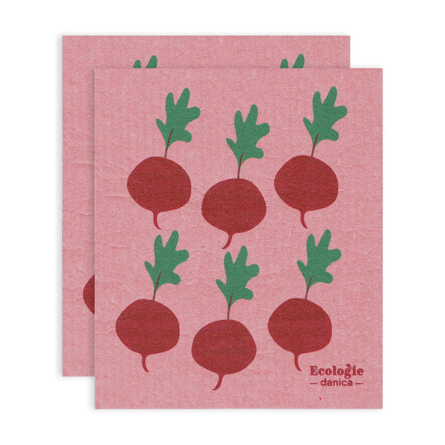 Now Designs Ecologie Swedish Sponge Cloth (Pack of 2) – Radish 2 count