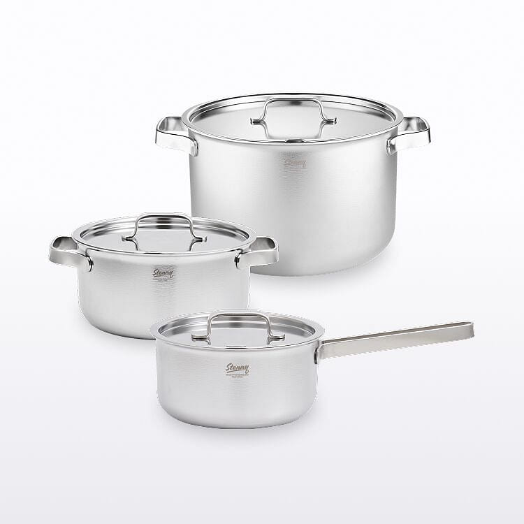 Non-Exhaustive 5-Layer Stainless 3Pcs Gompot Set 4800 g
