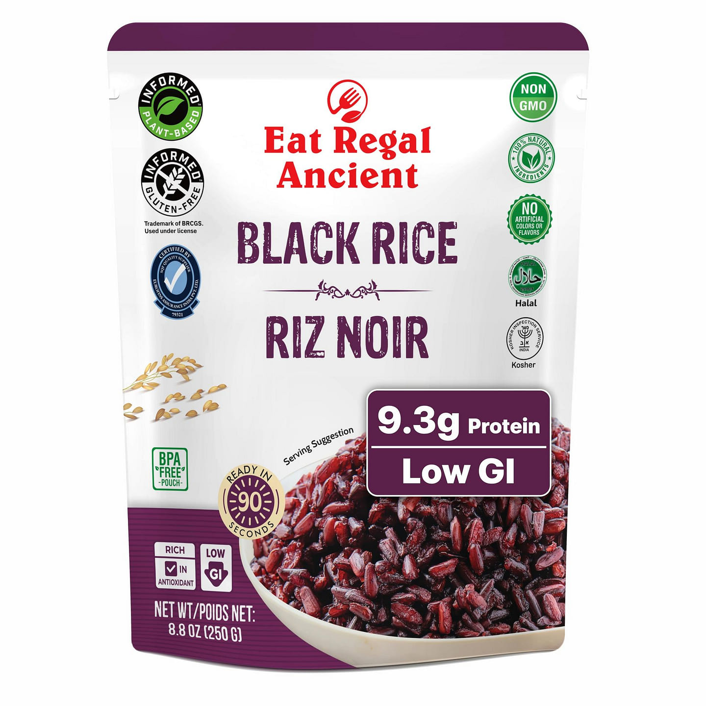 Eat Regal Black Rice, Pack of 6 8.8 oz*6 pack