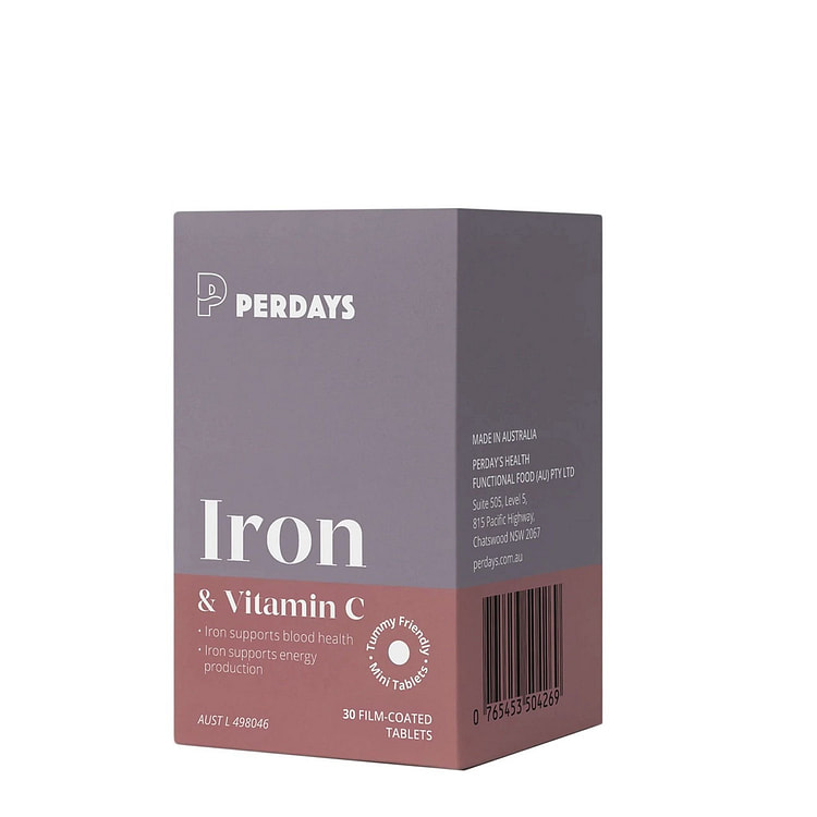 PERDAYS Iron & Vitamin C 30 Capsules 1 bottle