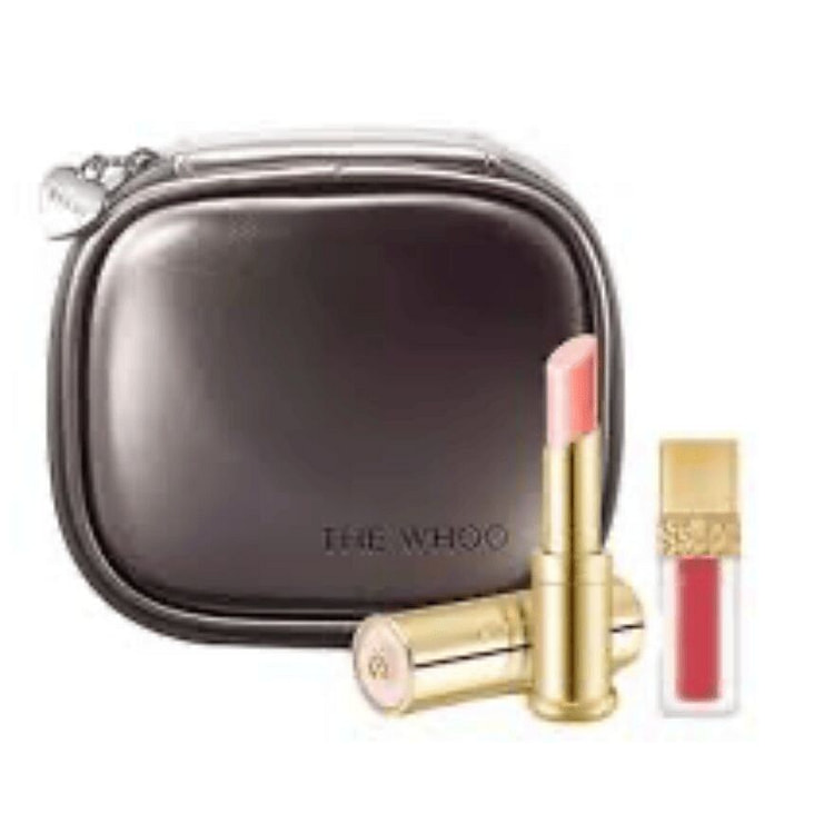 The Whoo 粉红润唇膏 18 号玫瑰唇膏套装
