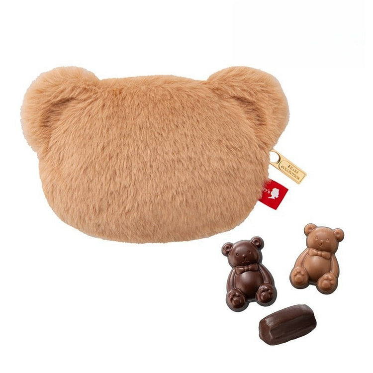 Plush Bear Storage Bag Chocolate 7 Pieces