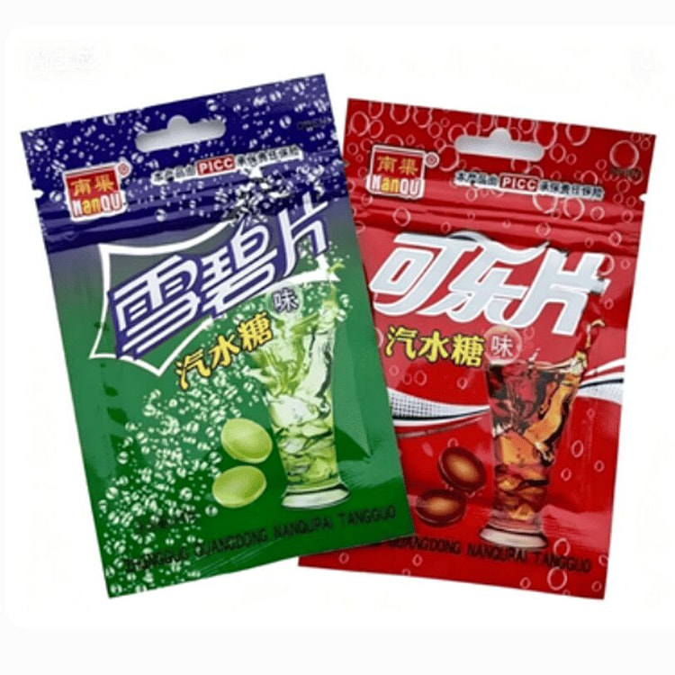 Nanqu soda, sugar, sprite, coke, 14g*10 packs. 140 g