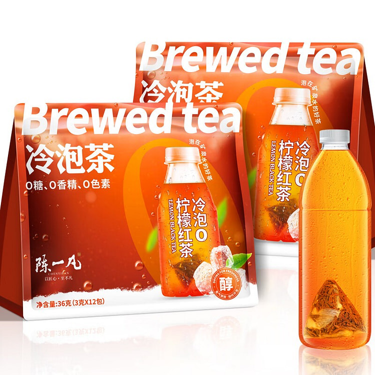 陈一凡 柠檬冰红茶 可冷热泡茶原叶冷萃茶叶 36 克