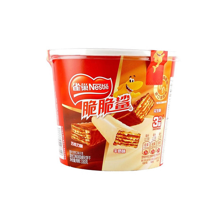 【临期清仓】雀巢脆脆鲨混合口味涂层威化饼干330g