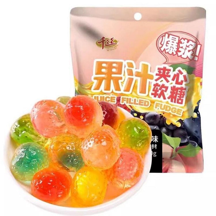 【中国直邮】 零趣 爆浆软糖 橡皮糖网红爆款250g/包
