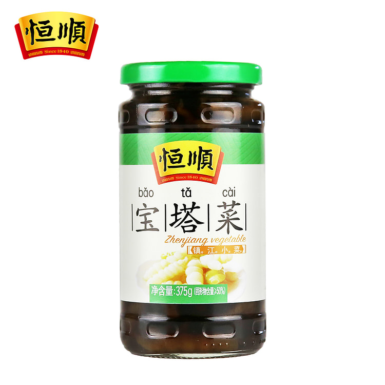 恒顺酱菜宝塔菜地环螺丝菜 375g*1瓶装