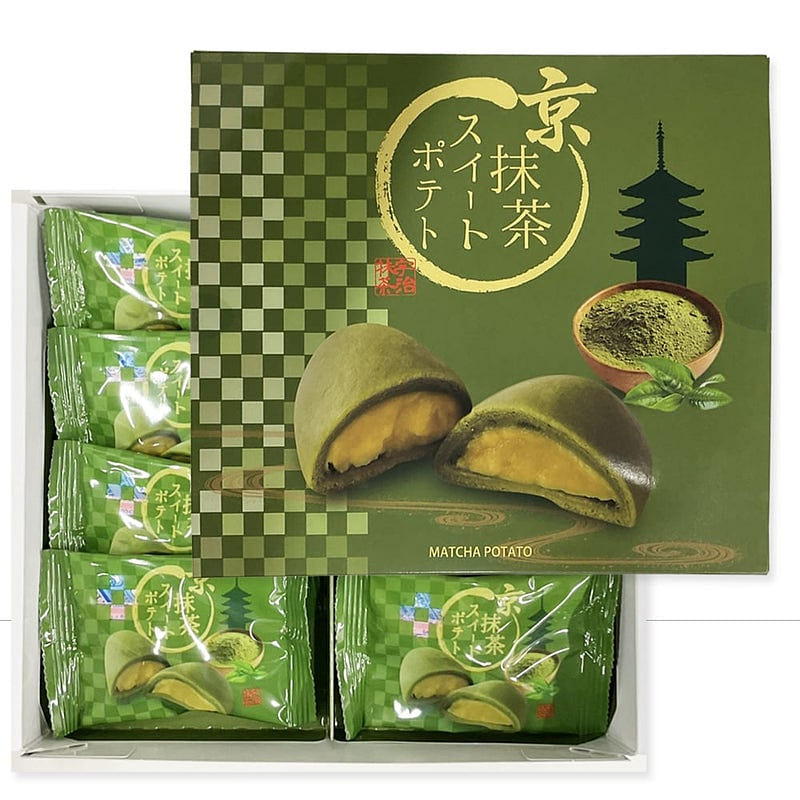 Kyoto Bunrokuan Matcha Sweet Potato 8 pcs 1 box