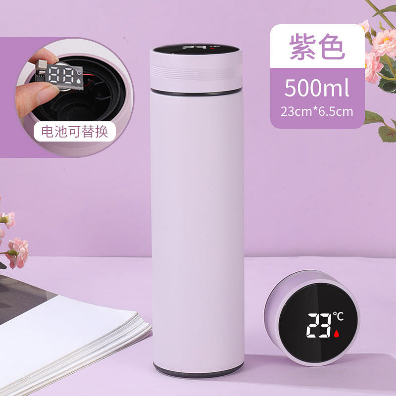 Cute kawaii Stainless Steel Coffee Thermos Bottle 17OZ/500ML, color: purple 5 lb