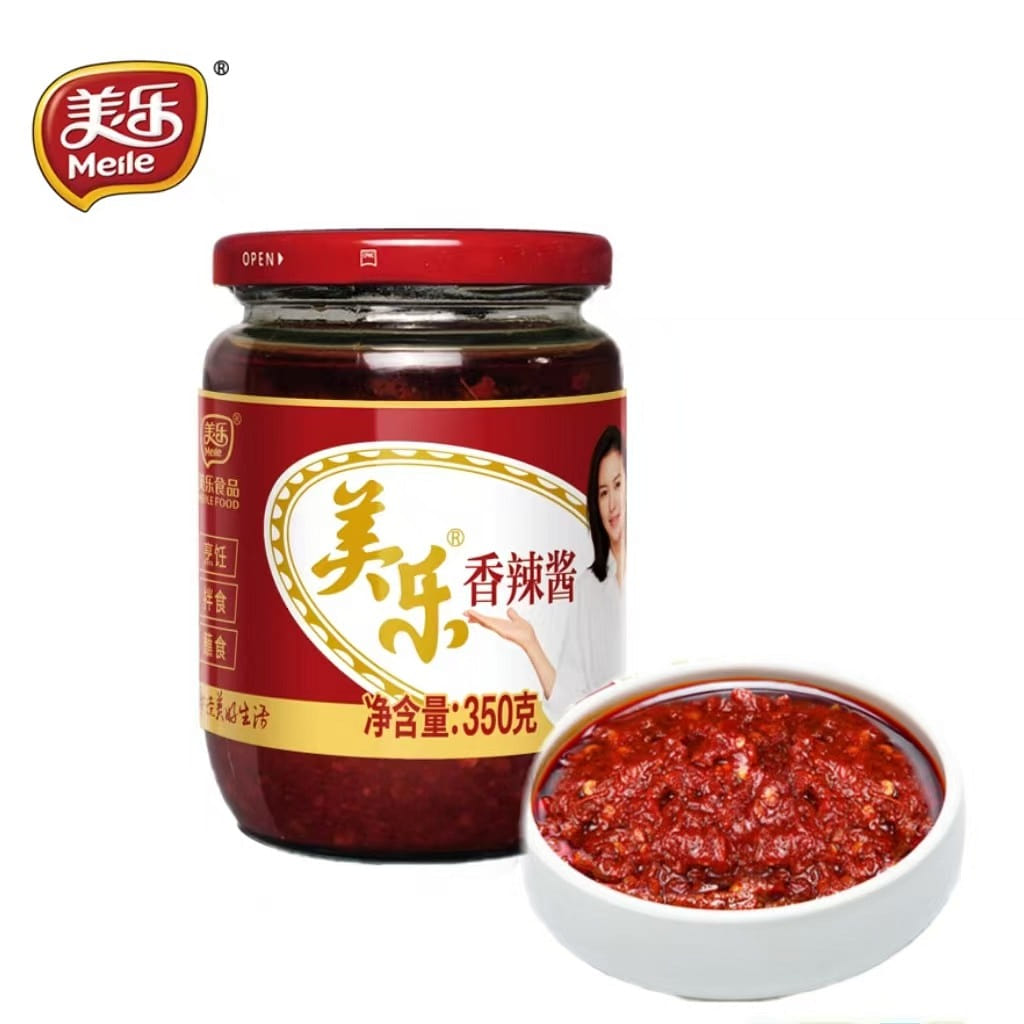 Meile Xiang Spicy Sauce 350g * 1 bottle Sichuan stir fry mixed with vegetables, noodles mixed with bread dipping sauce for seasoning 350 g