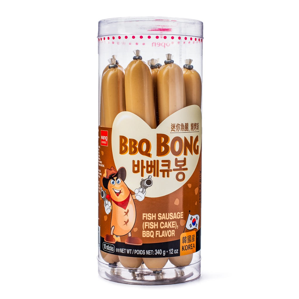 Wang Korea BBQ Bong Korean Fish Sausage, Barbecue Flavor 10ct 340 g
