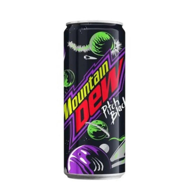 Mountain Dew Pitch Black Grape Soda (Poland) 1 each