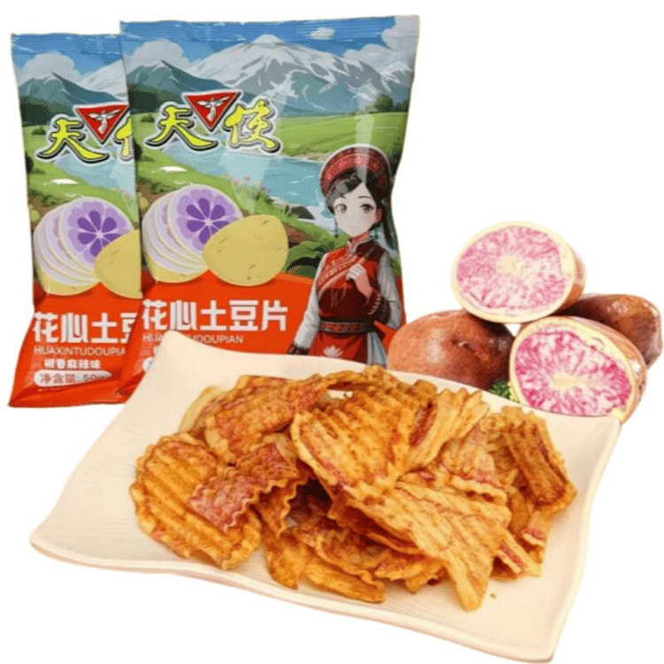 天使花心土豆片原切薯片洋芋片麻辣味零食50g*1包 50 克